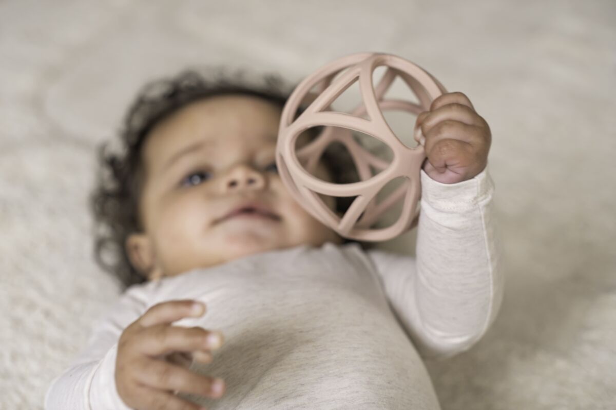 Silikona Bumba, Grappling Ball, pink, rozā, Little Dutch