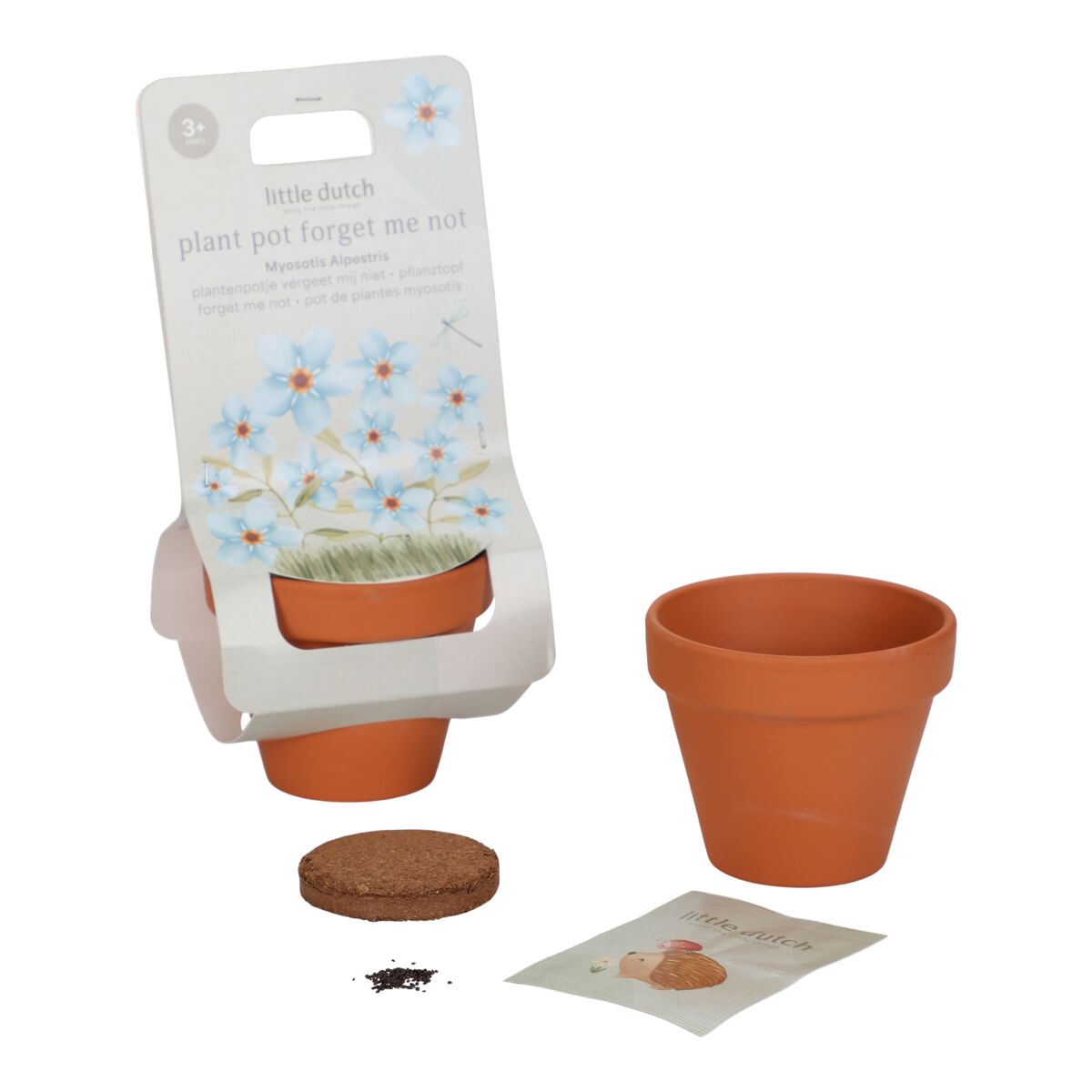 Augu podiņš ar neaizmirstulītes sēklām, Plant Pot, Forget Me Not, Little Dutch, LD9132