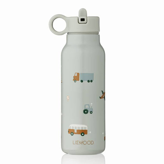 Bērnu ūdens pudele, Falk, Vehicles/dove blue mix, Liewood, 350ml