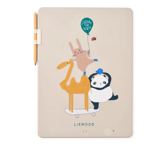 Zīmēšanas tāfele, Zora Magic Drawing Board, Around the World, 31cm, Liewood, LW20704