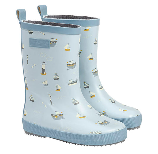 Bērnu gumijas zābaki Sailors Bay, Toddler Kids Rain Boots, Little Dutch, LD120228 LD120211