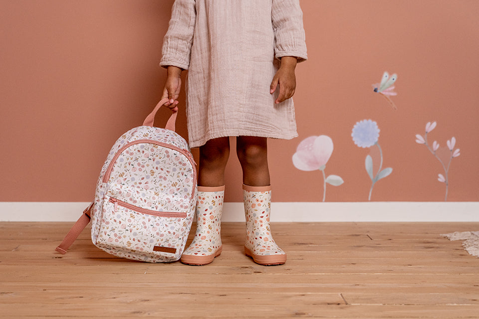 Bērnu, meiteņu gumijas zābaki Flowers and Butterflies, Toddler Rain Boots, Little Dutch, LD120259, LD120266
