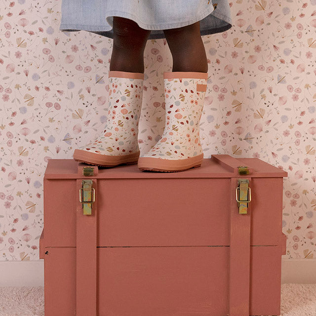 Bērnu, meiteņu gumijas zābaki Flowers and Butterflies, Toddler Rain Boots, Little Dutch, LD120259, LD120266