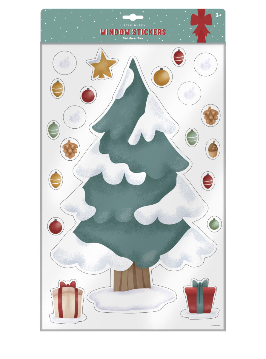 Ziemassvētku logu uzlīmes Eglīte, Window stickers Christmas tree, Little Dutch, LD12628