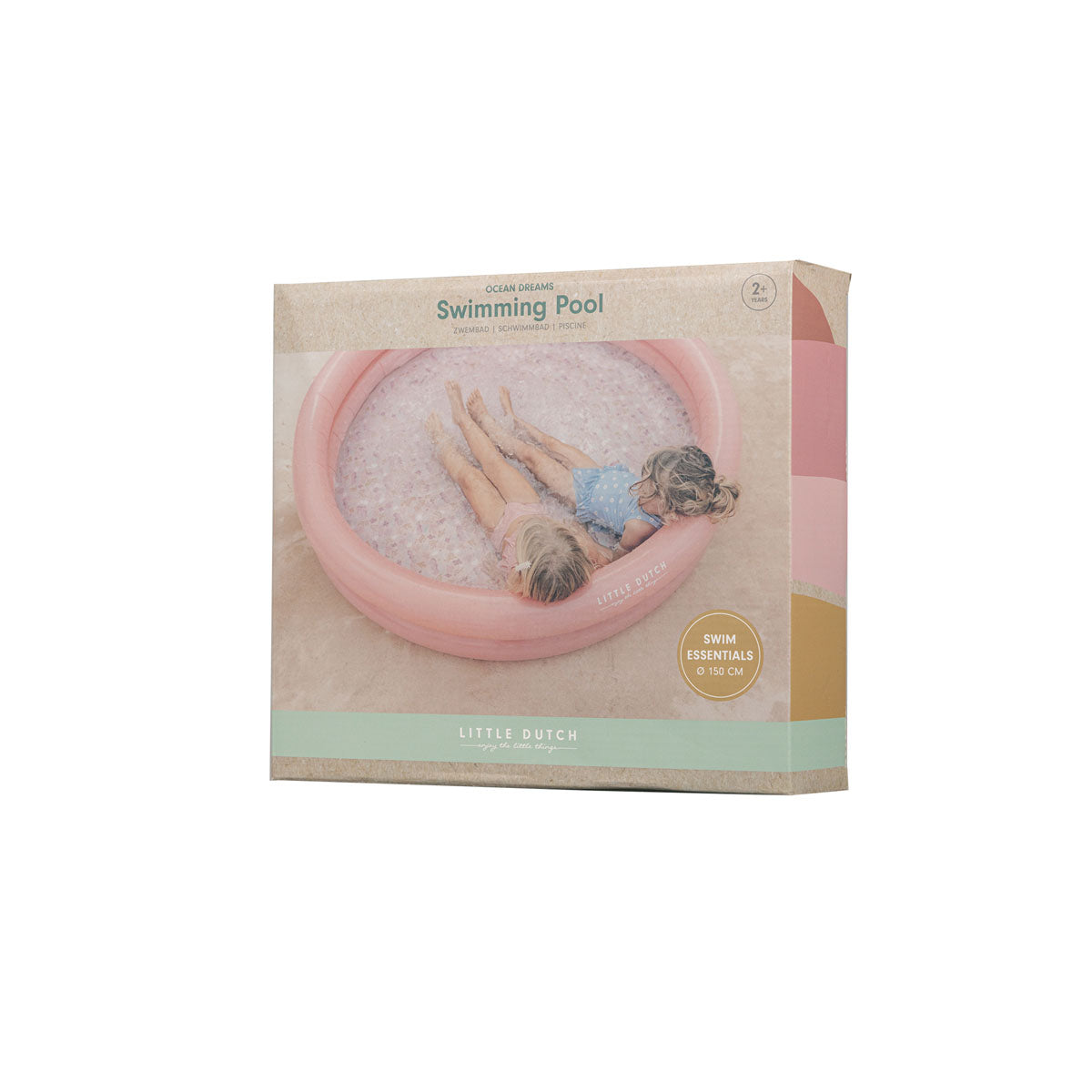 Piepūšamais bērnu baseins Ocean Dreams Pink, Pool 150cm Little Dutch, LD2012391