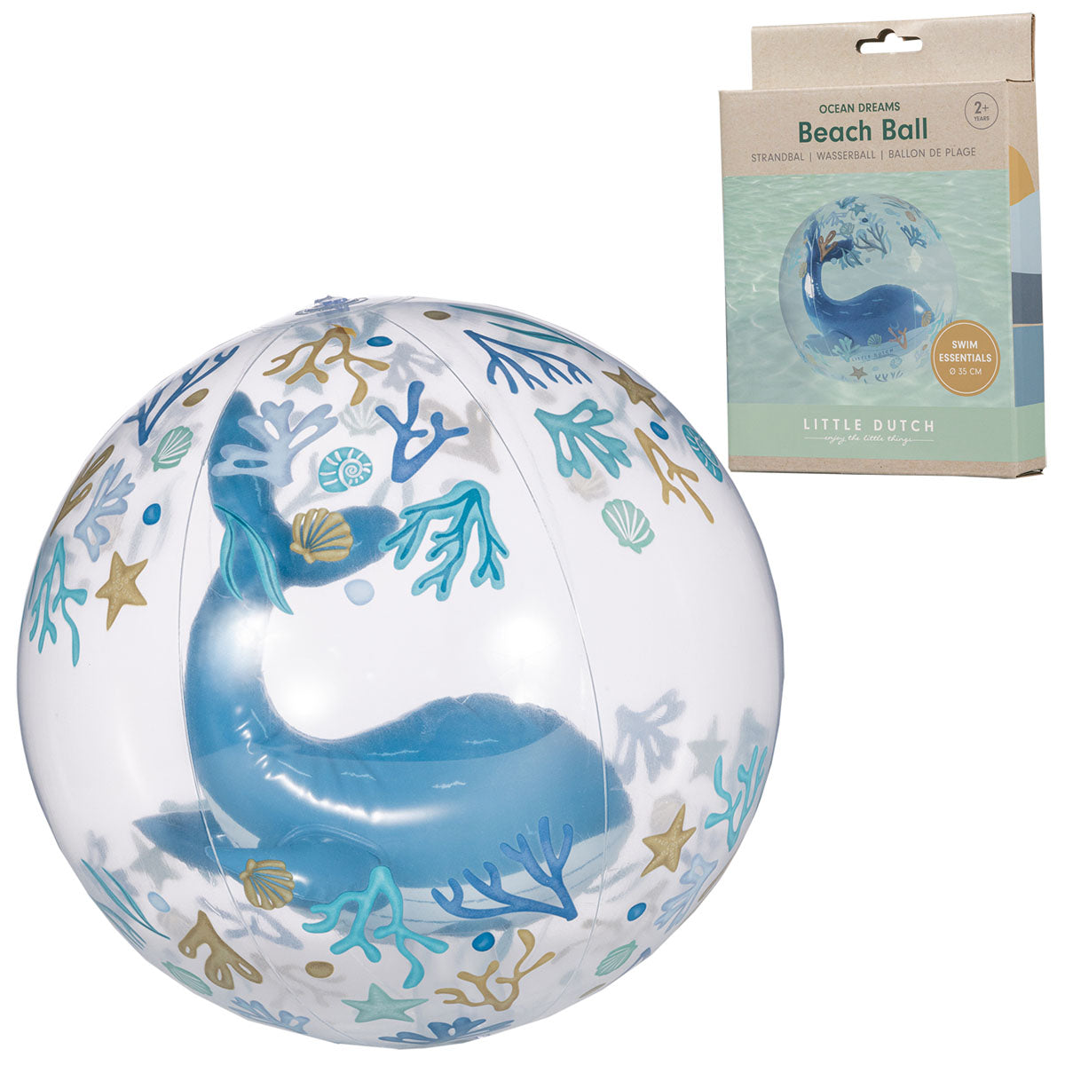3D Pludmales bumba Ocean Dreams Blue, Beach Ball, Little Dutch, LD2012398