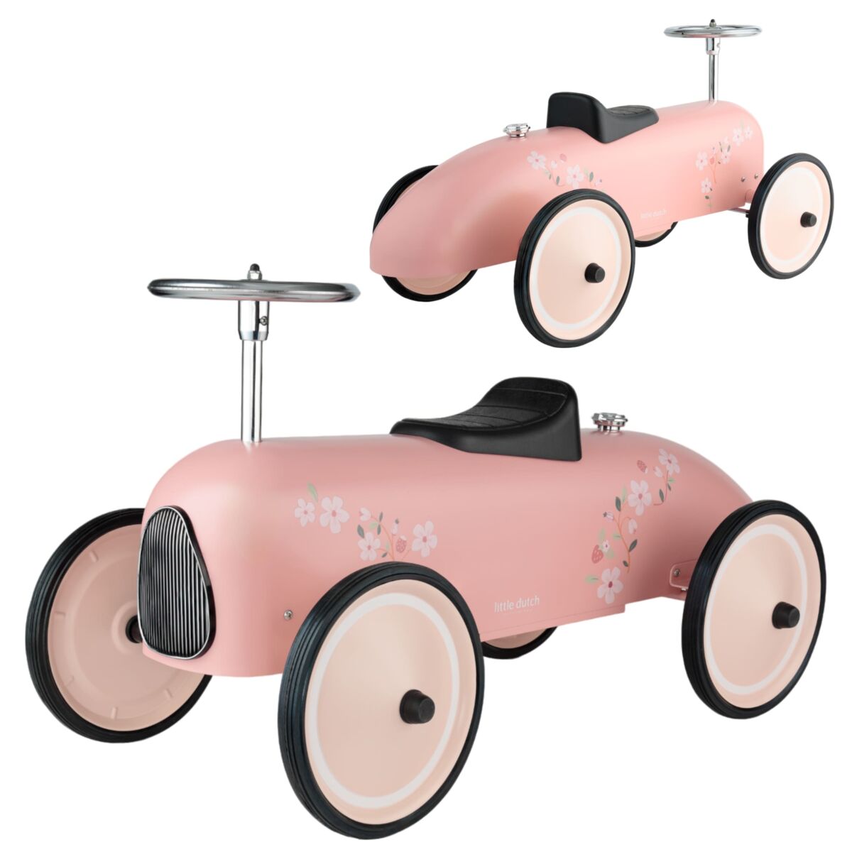 Stumjamais auto, Pink Retro Roller, rozā, Little Dutch, LD2013744