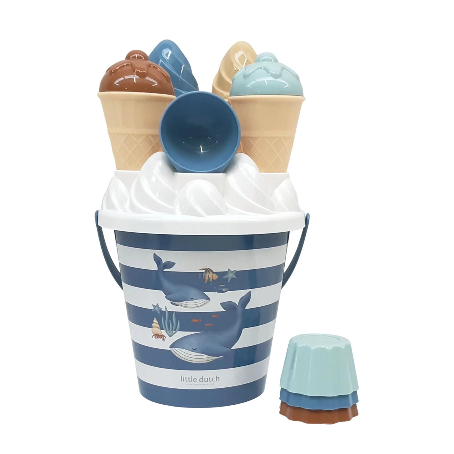 Pludmales rotaļlietas Saldējums, Ice Cream Beach Toys Ocean World Blue, Little Dutch, LD2016376