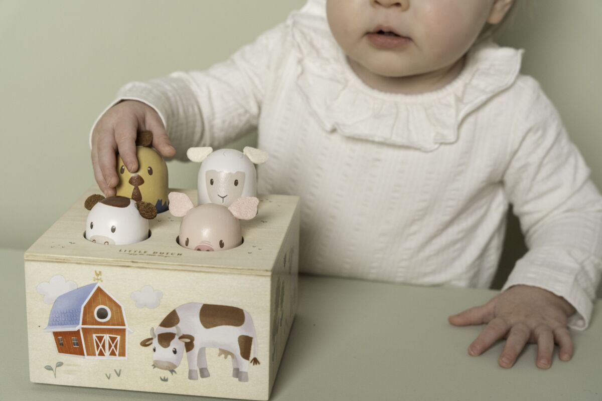Izlecošie dzīvnieciņi Little Farm, Pop-up Toy, Little Dutch, LD7156