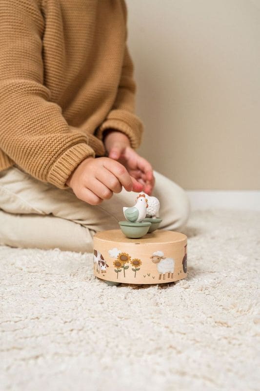 Uzgriežamā mūzikas kastīte Little Farm Music Box, Little Dutch, LD7165