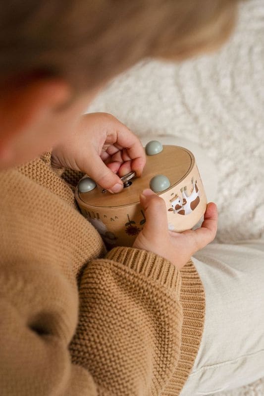 Uzgriežamā mūzikas kastīte Little Farm Music Box, Little Dutch, LD7165