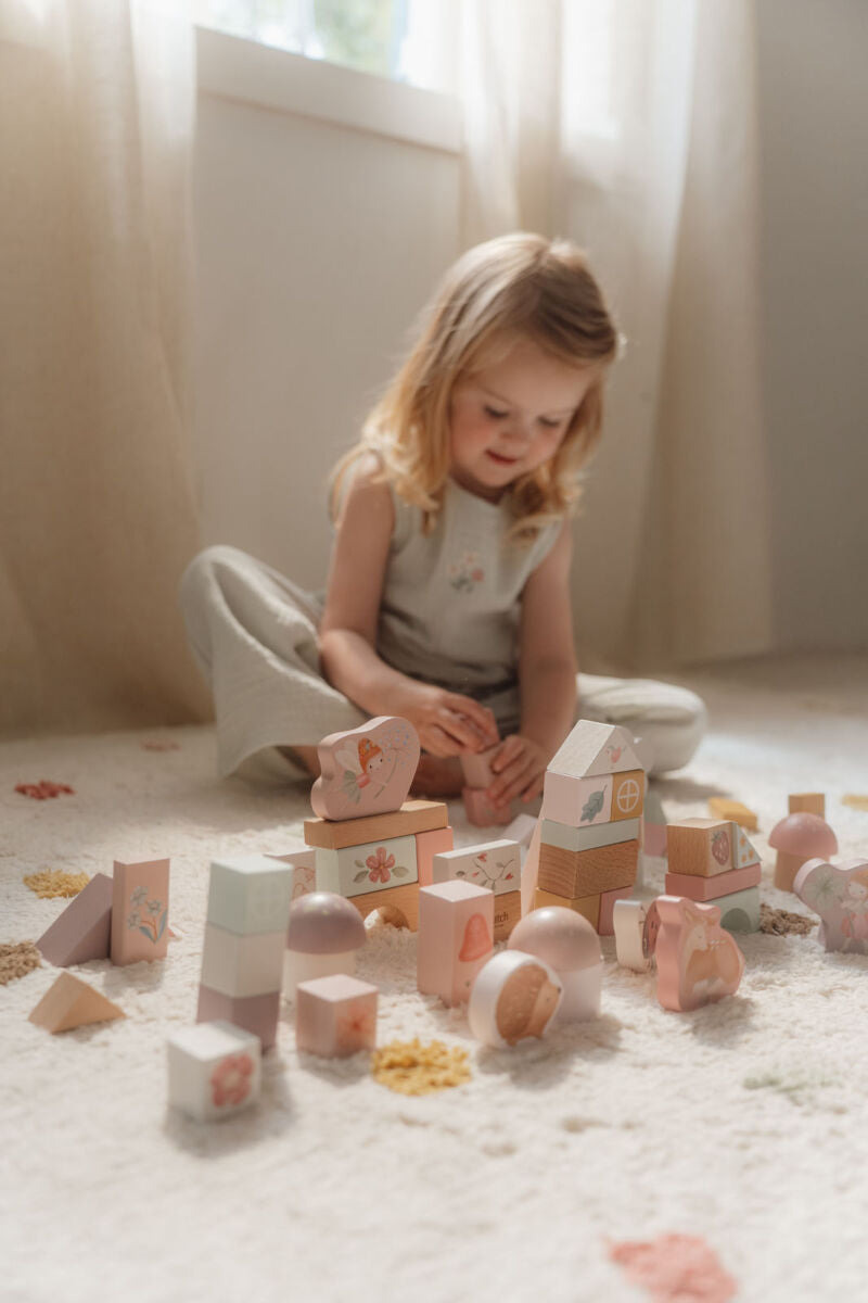 Koka kluči Fairy Garden, rozā, Building Blocks, Little Dutch, LD7345