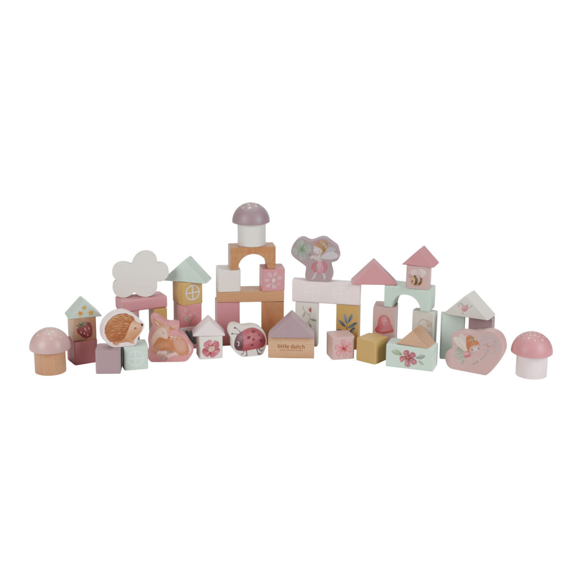Koka kluči Fairy Garden, rozā, Building Blocks, Little Dutch, LD7345