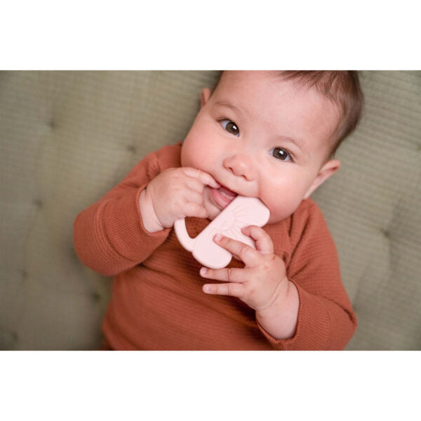 Silikona graužammanta Puķīte, Teething Toy Flower, rozā, Little Dutch