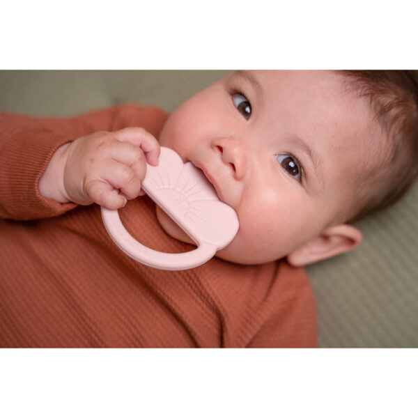 Silikona graužammanta Puķīte, Teething Toy Flower, rozā, Little Dutch