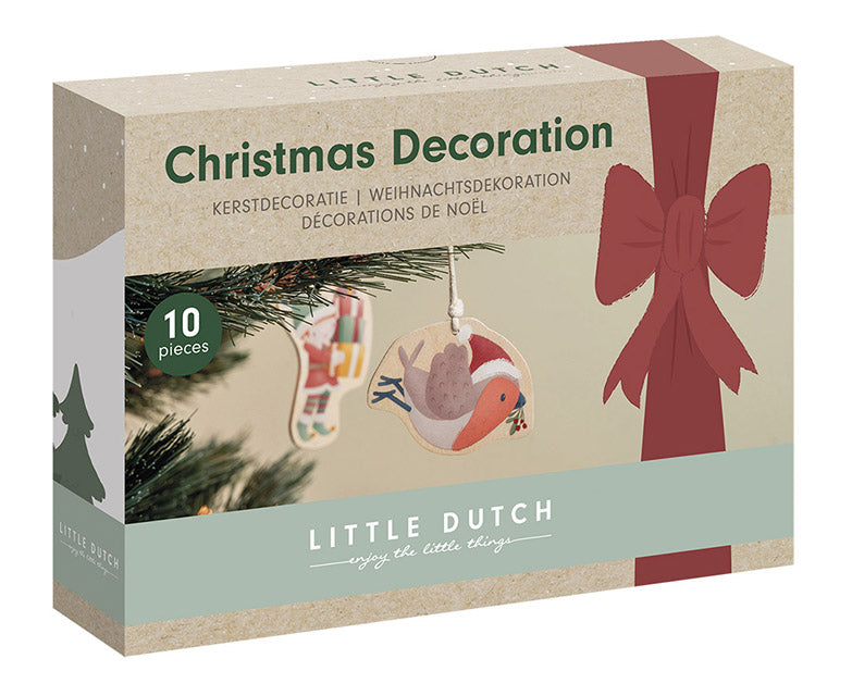 Ziemassvētku rotājumi, Wooden Christmas Ornaments, Little Dutch, LD125001