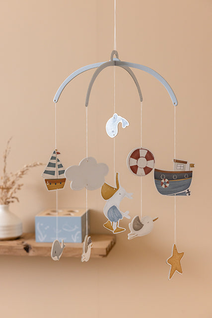 Gultiņas karuselis Sailors Bay - kartona, Cardboard mobile, Little Dutch, LD4770