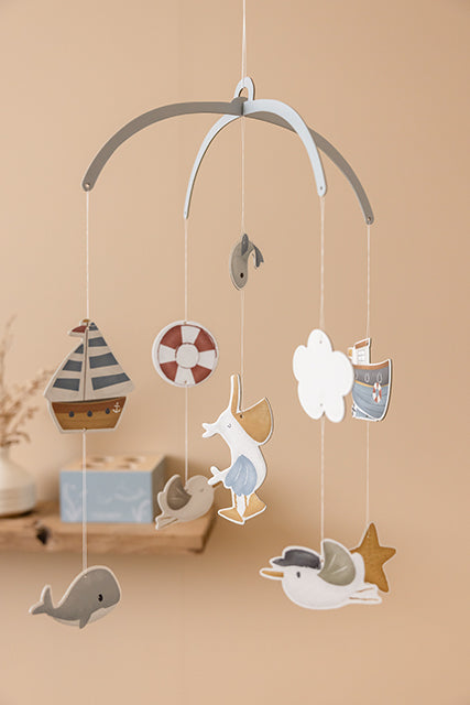 Gultiņas karuselis Sailors Bay - kartona, Cardboard mobile, Little Dutch, LD4770