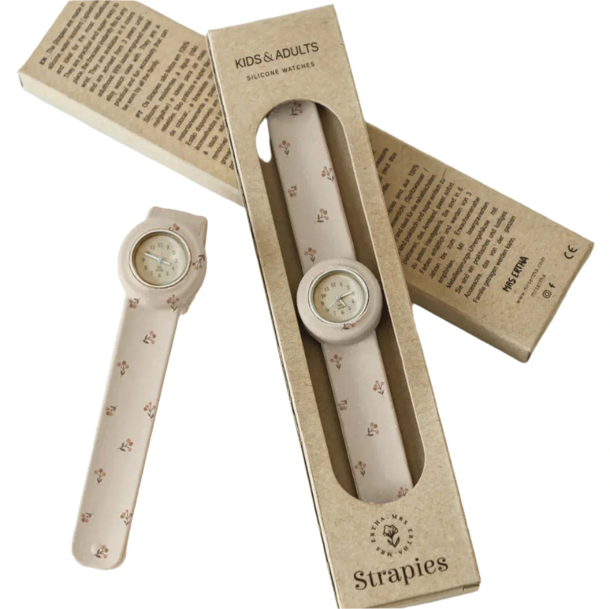 Bērnu rokas pulkstenis New Strapies, flower buds, ar puķēm, Mrs Ertha. ER1143-1