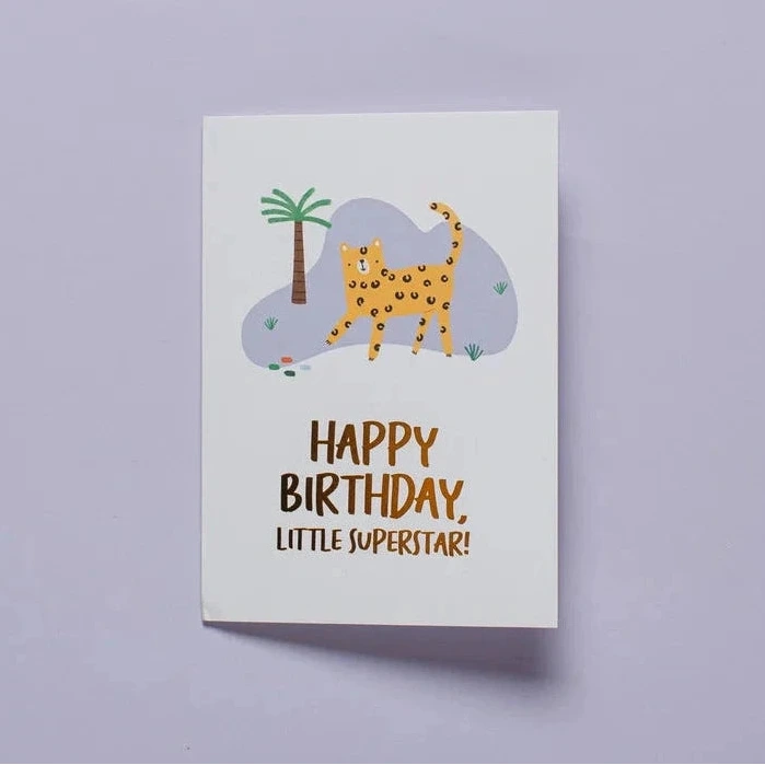 Atverama apsveikuma kartīte Happy Birthday - Jaguar Safari, Tu Tu Family x Manilla