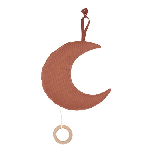 Muzikālā rotaļlieta mēness - Little Dutch Music Box, Moon shaped Pure Rust, TE20830161