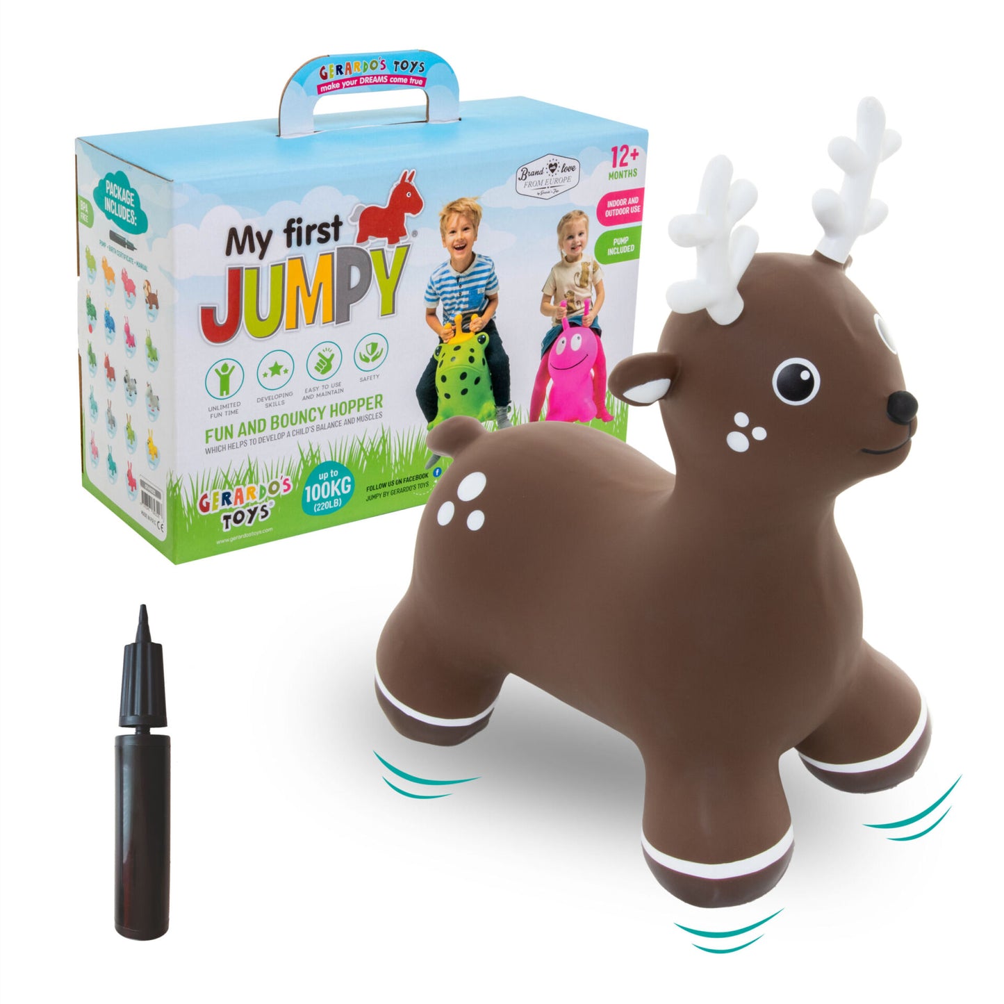 Lēkājošais dzīvnieks Briedis, brūns, Jumping Animal, My First Jumpy