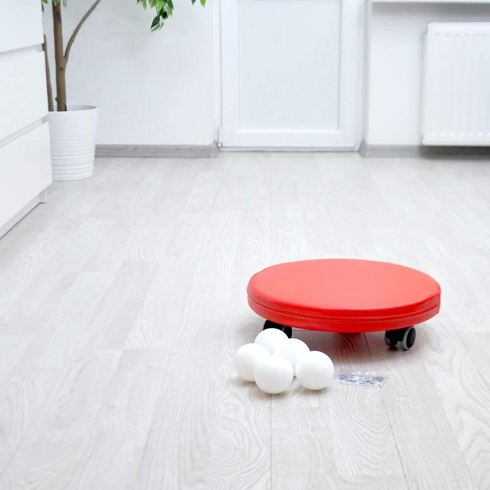 Mīkstie kluči uz riteņiem Mazais Sērfotājs, Soft Play on Wheels, Oplay, red, OP06
