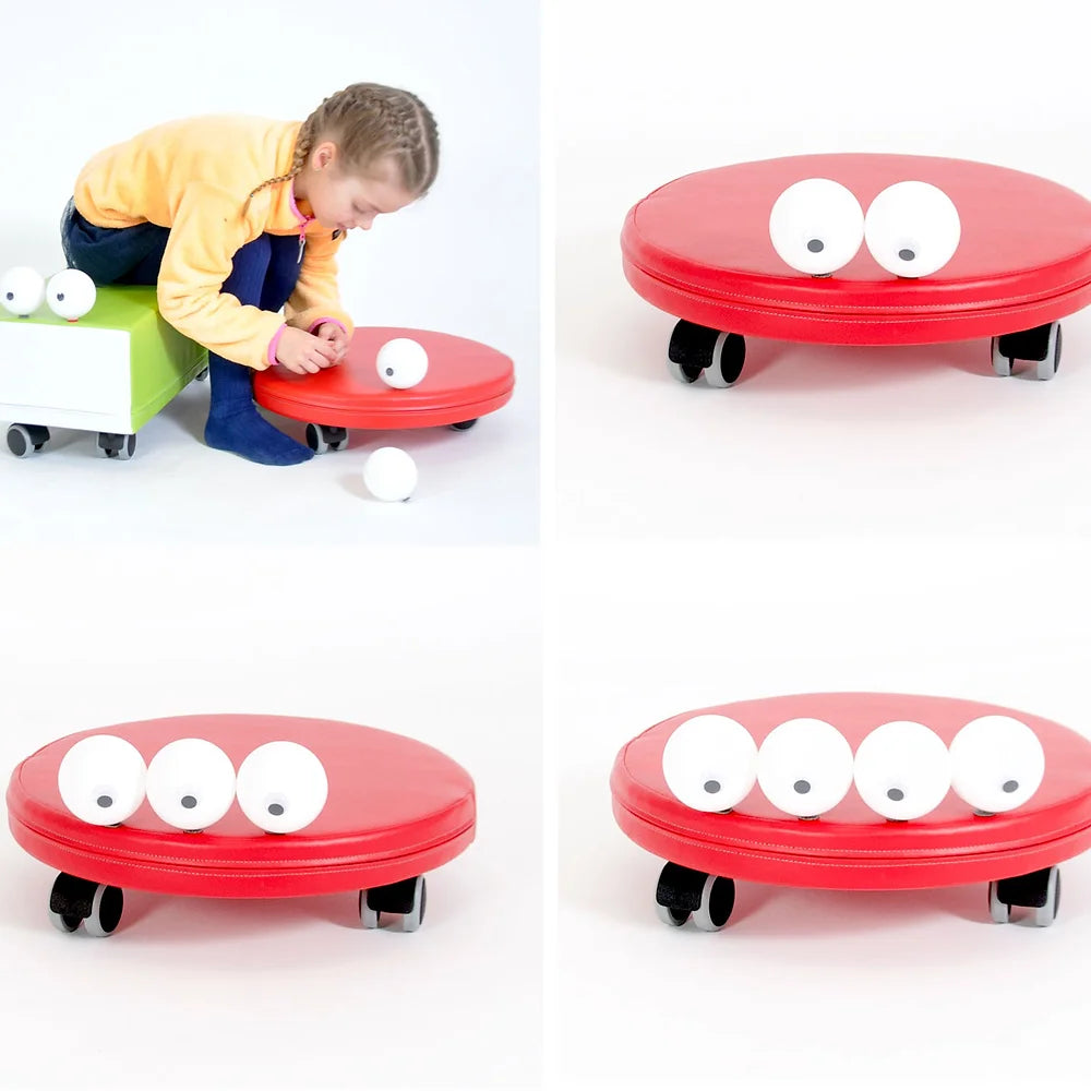 Mīkstie kluči uz riteņiem Mazais Sērfotājs, Soft Play on Wheels, Oplay, red, OP06