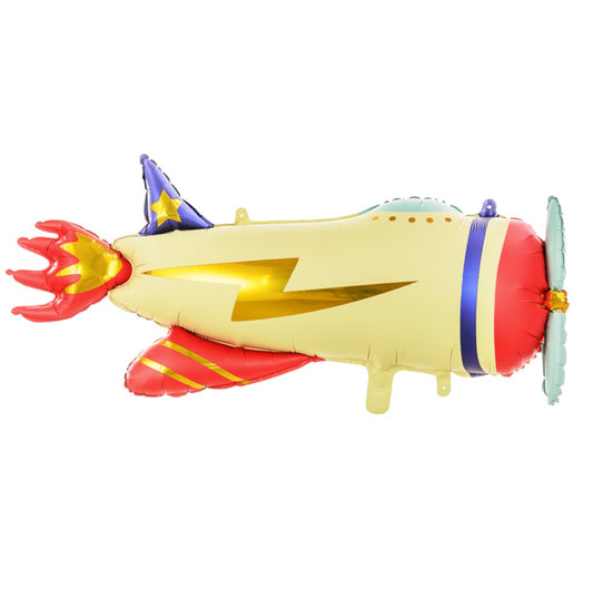 Liels folija balons Lidmašīna - pildāms ar gaisu vai hēliju, 91x39cm, Hēlija baloni Liepājā
