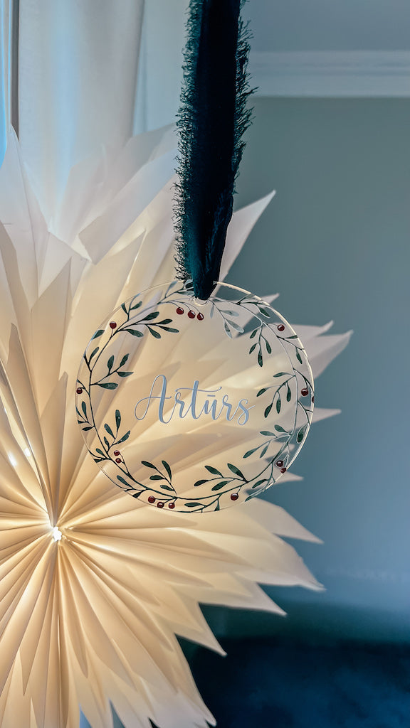 Personalizēts eglītes rotājums ar Vārdiņu