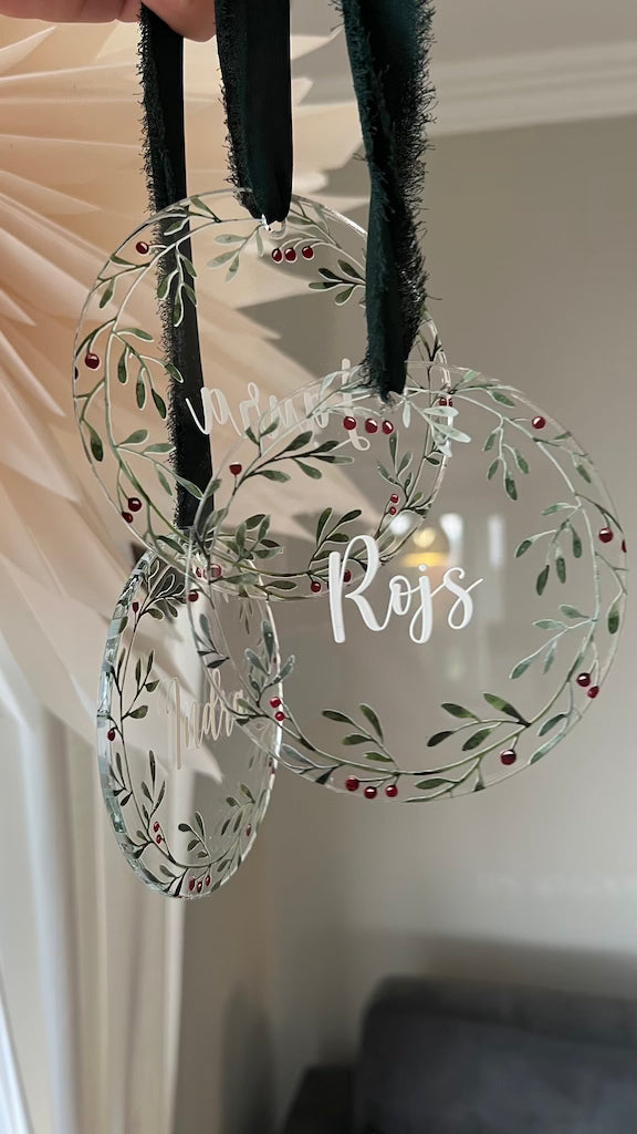 Personalizēts eglītes rotājums ar Vārdiņu