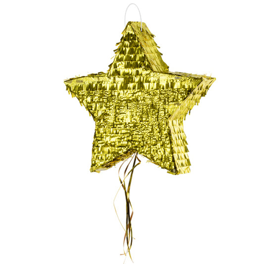 Pinjata zelta zvaigzne, Pinata Star, 45x43x9cm PIN15, Party Deco
