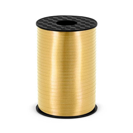 Zelta plasmasas dāvanu lente - Plastic Ribbon,  PRP5-019, gold, 5mm/225m
