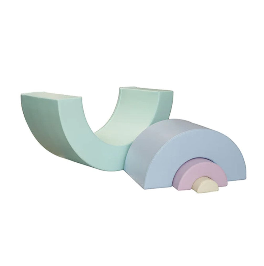 Mīkstie kluči Montessori Rainbow Soft Play, IGLU - pasteļa, Rainbow_1