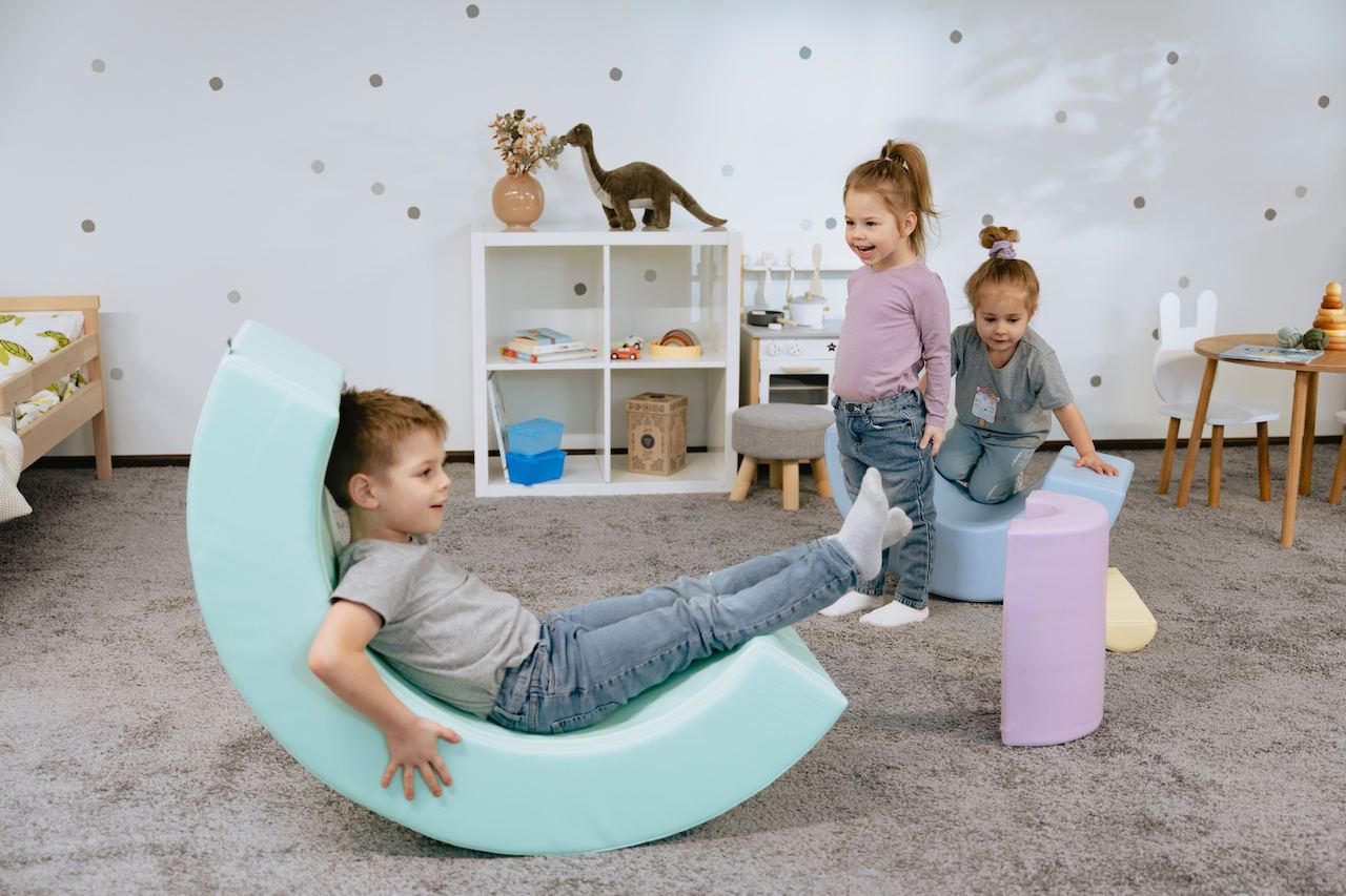 Mīkstie kluči Montessori Rainbow Soft Play, IGLU - pasteļa, Rainbow_1