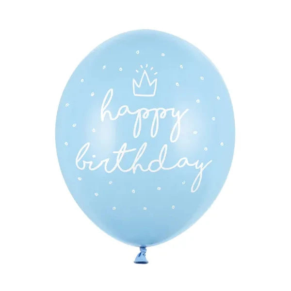 Balons - Happy Birthday, Blue, zils, 30cm