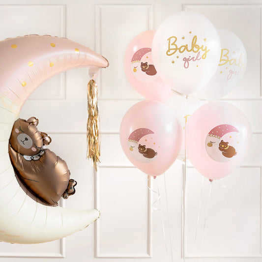 Balons - ar uzrakstu Baby Girl, rozā, 30cm