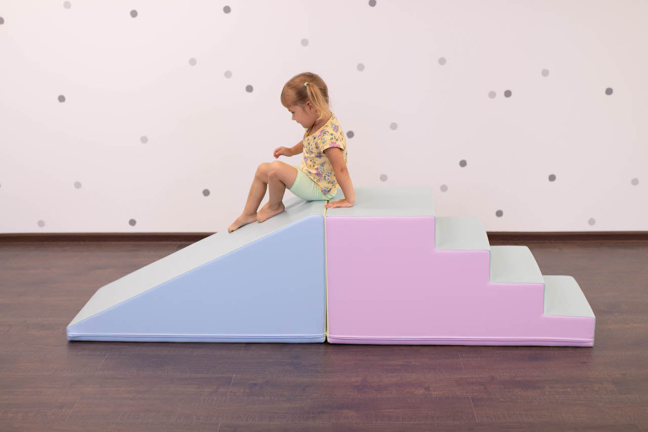 Mīkstie kluči Step and Slide Mega fun Slider Soft Play, IGLU - pasteļa, SET_01X_27