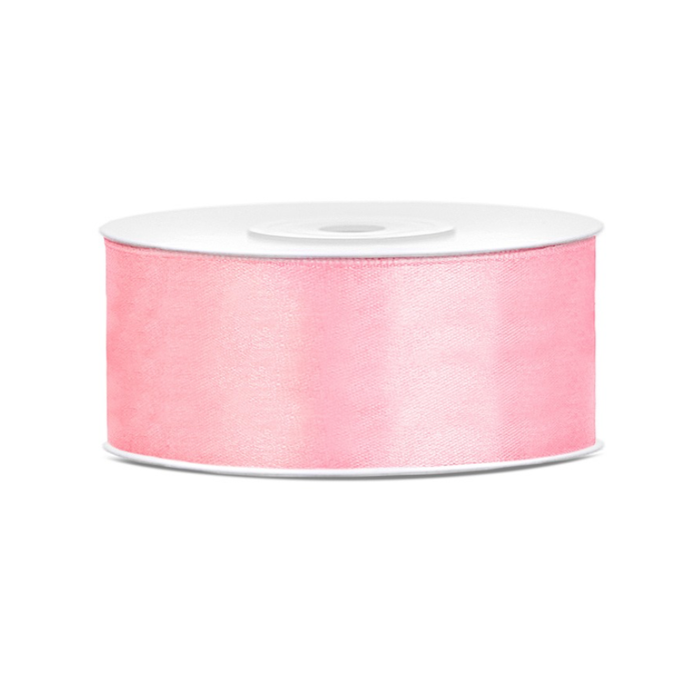 Rozā satīna lente - Satin Ribbo, Party Deco, TS25-081J, 25mm/25m