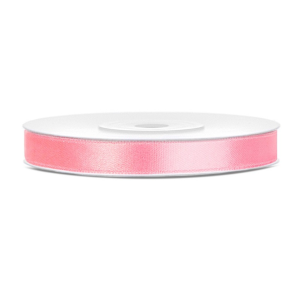 rozā satīna lente - Satin Ribbon, 
TS6-081J, White, 6mm/25cm