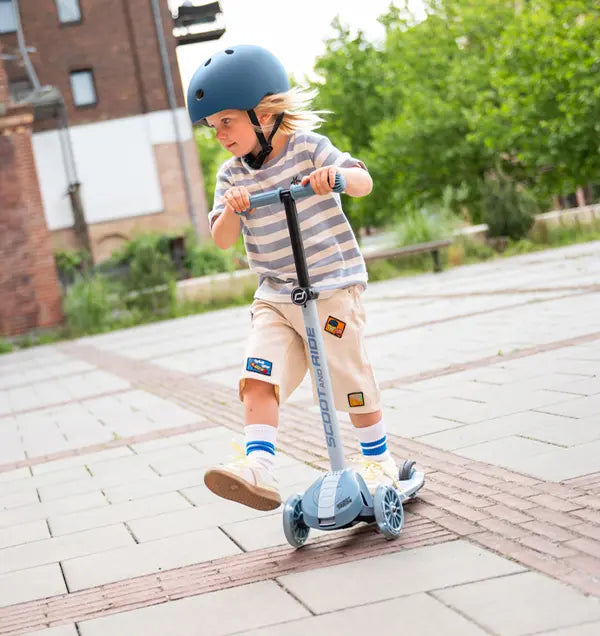 Bērnu skrejritenis zils, Highwaykick 3 S LED, Steel, Scoot and Ride, 00933