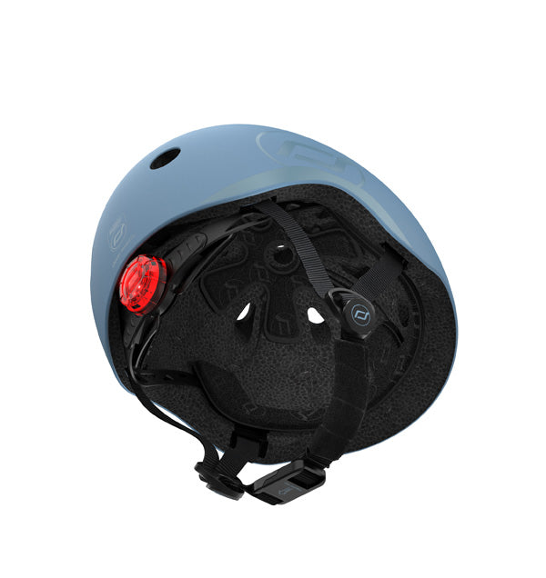 Bērnu ķivere zila, Helmet Steel, Scoot and Ride, S-M