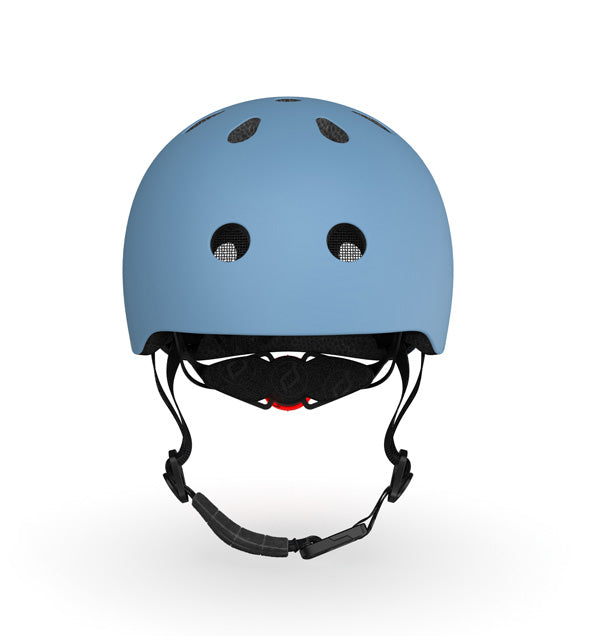 Bērnu ķivere zila, Helmet Steel, Scoot and Ride, S-M