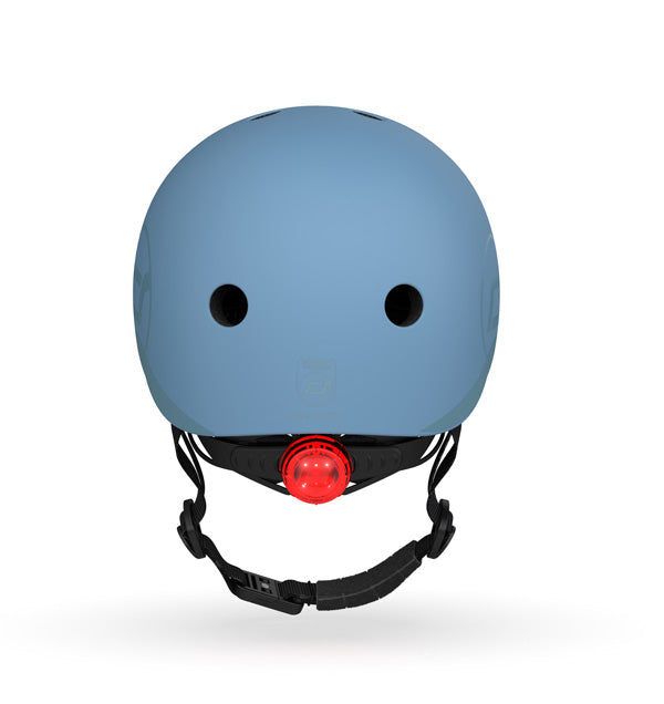 Bērnu ķivere zila, Helmet Steel, Scoot and Ride, S-M