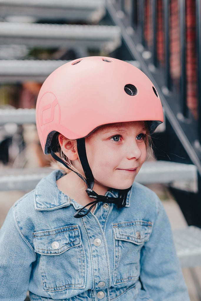 Bērnu ķivere oranža, Helmet Peach, Scoot and Ride, S-M