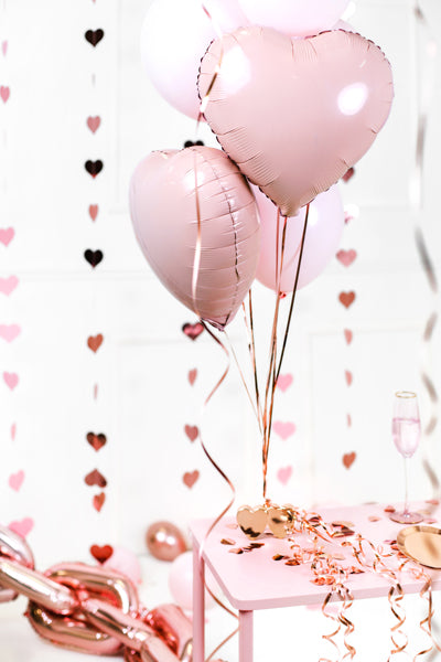 Sirds - folija balons, gaiši rozā, 45cm, FB9P-081J, Hēlija baloni Liepājā