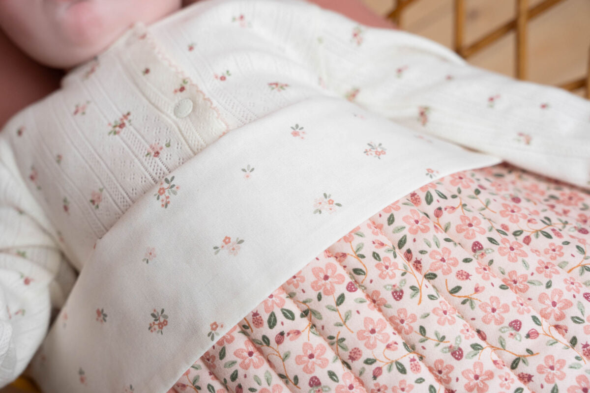 Bērnu sedziņa Fairy Floral & Fairy Blossom, rozā, 70x100cm, Little Dutch