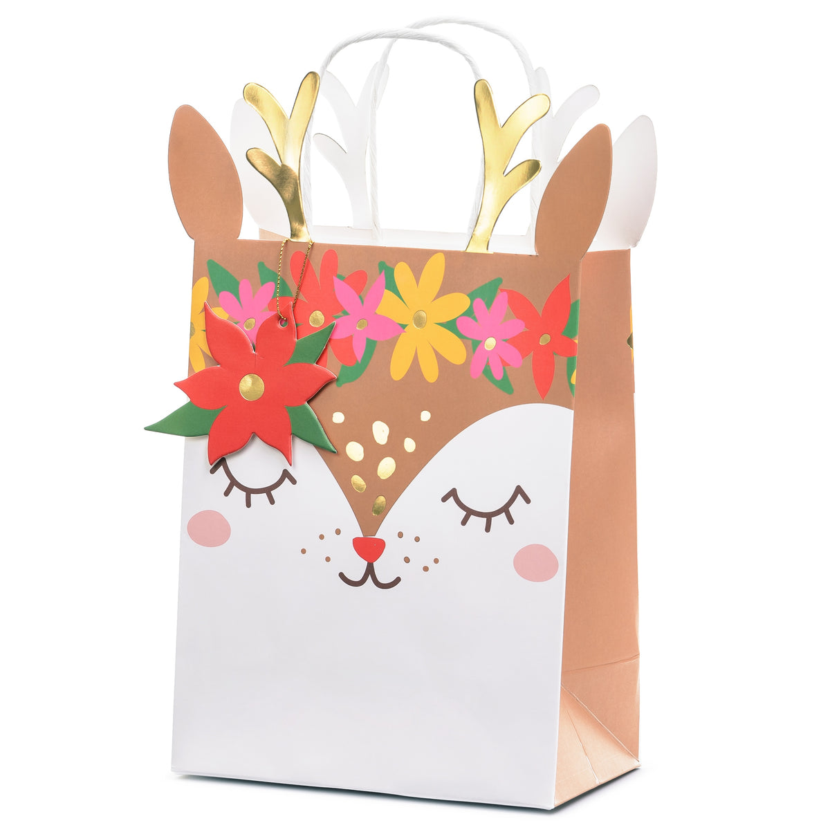 Ziemassvētku dāvanu maisiņš Briedis, Gift Bag Deer, 30x20.5x10.5 cm