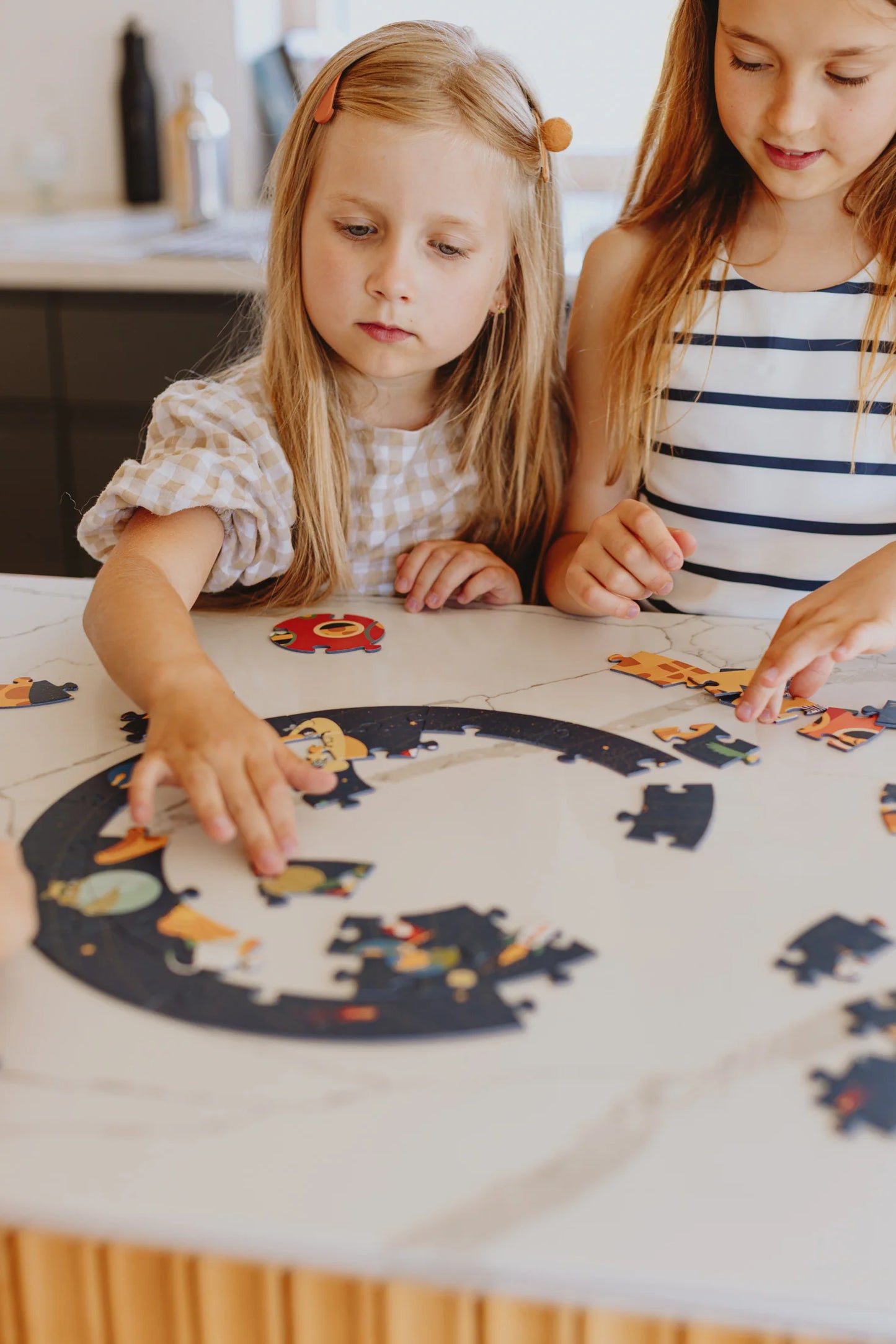 Divpusēja puzle Kosmoss, Space Puzzle, Tu Tu Family, puzles berniem