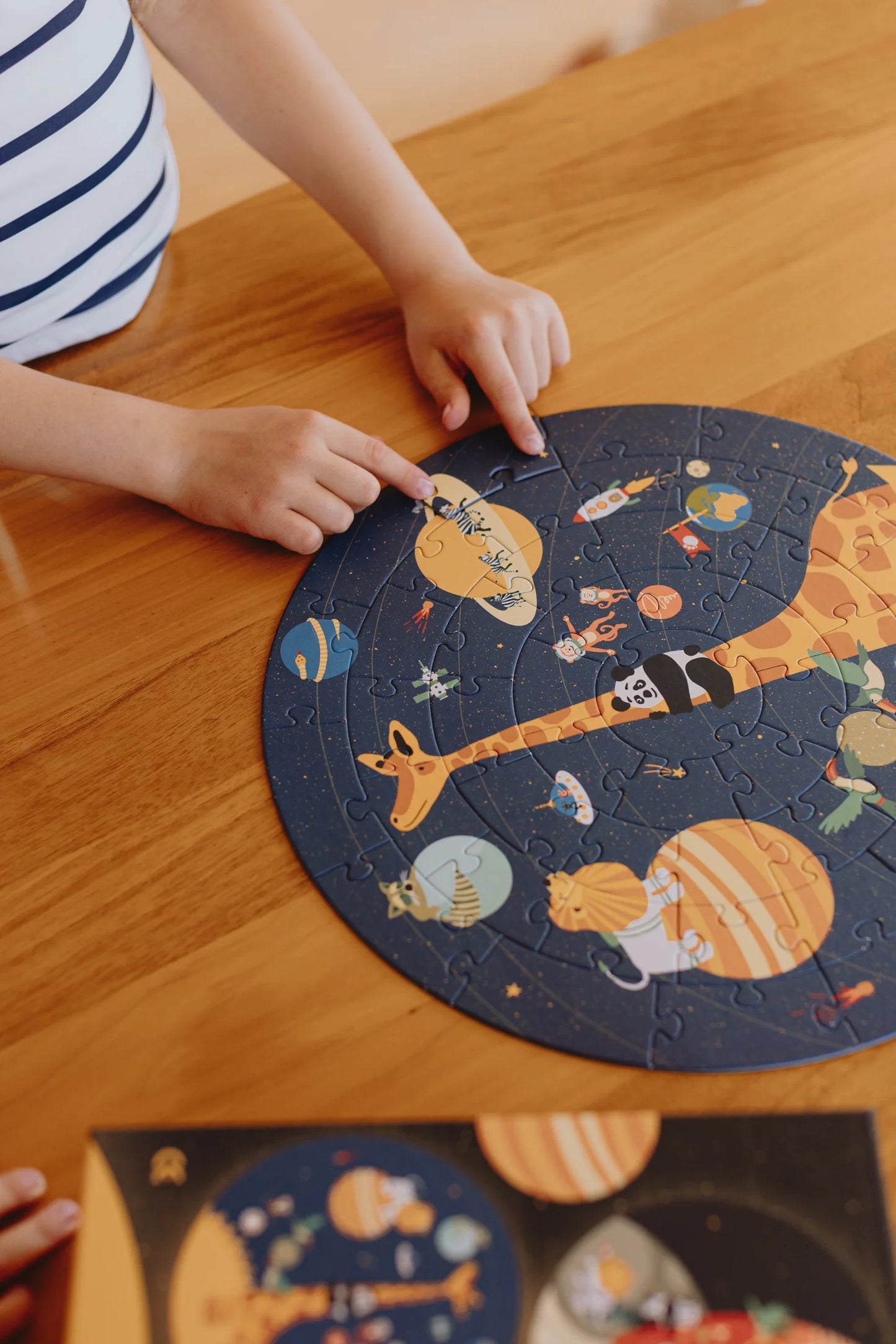 Divpusēja puzle Kosmoss, Space Puzzle, Tu Tu Family, puzles berniem